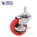 Hot Sale PU Bolt Castor with Side Brake